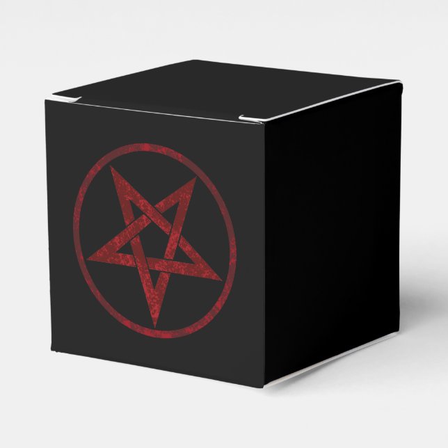 Red Djävulen Pentagram Presentaskar (Framsidan Sidan)