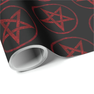 Red Djävulen Pentagram Presentpapper