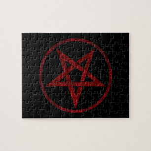 Red Djävulen Pentagram Pussel