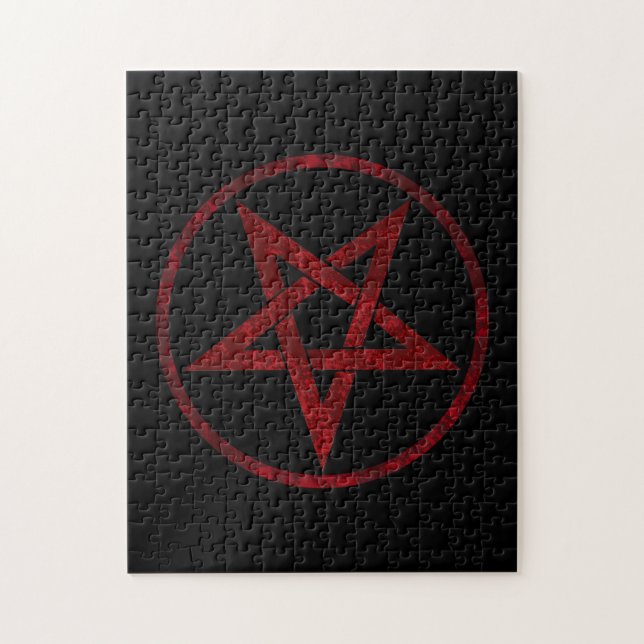 Red Djävulen Pentagram Pussel (Vertikal)