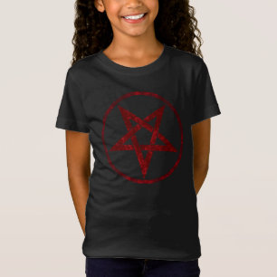 Red Djävulen Pentagram T Shirt