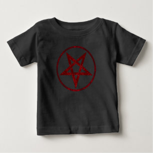 Red Djävulen Pentagram T Shirt