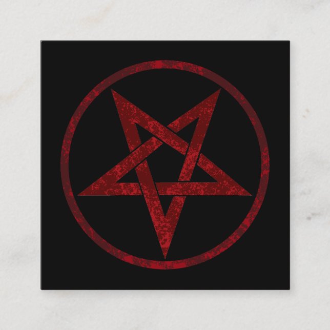 Red Djävulen Pentagram Tidsbeställning Kort (Framsida)