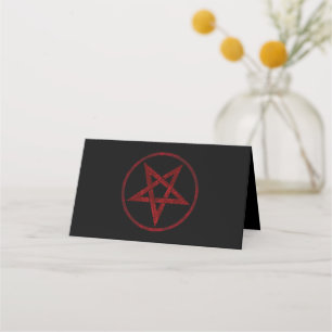 Red Djävulen Pentagram Tidsbeställning Kort