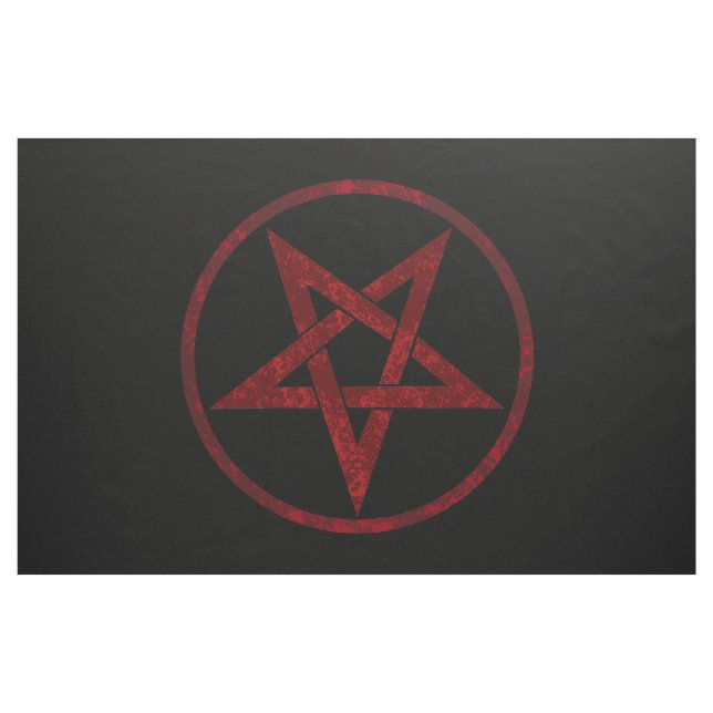 Red Djävulen Pentagram Tyg (Yard)