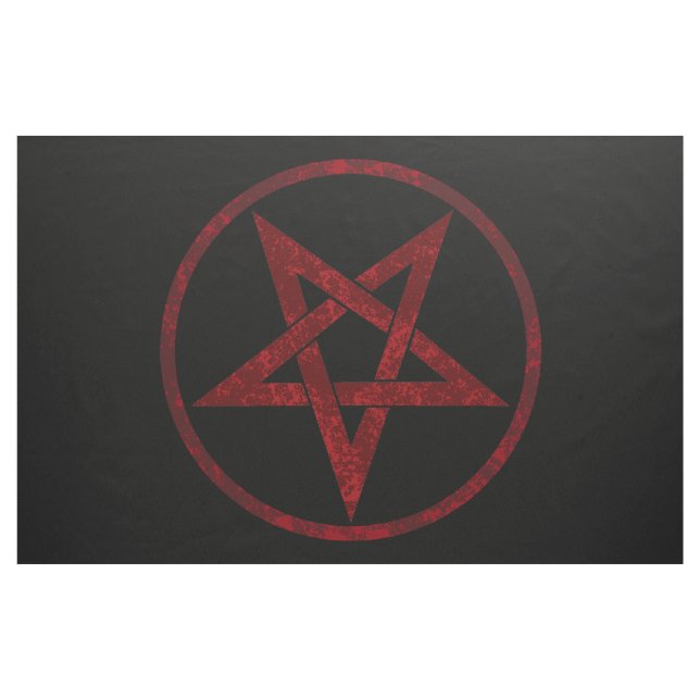 Red Djävulen Pentagram Tyg (Yard)