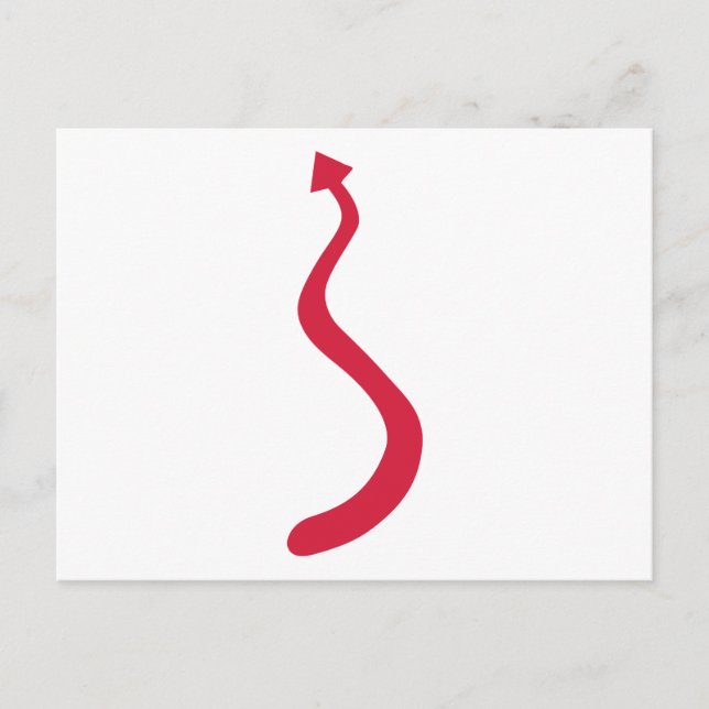 Red djävulen svan vykort (Framsida)