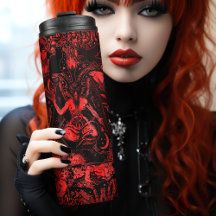 Red Djävulen Witchy Gothic Victorian Goth Baphomet