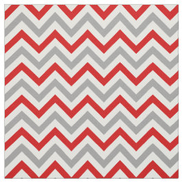 Red, Dk Grått, White LG Chevron ZigZag Sz6 Tyg