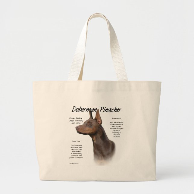 Red Doberman History Jumbo Tygkasse (Framsidan)