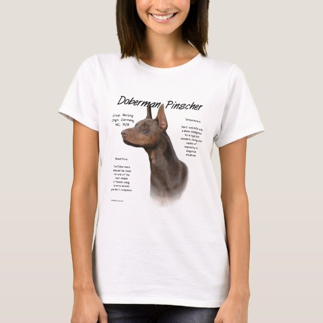 Red Doberman History T-shirt (Framsida)