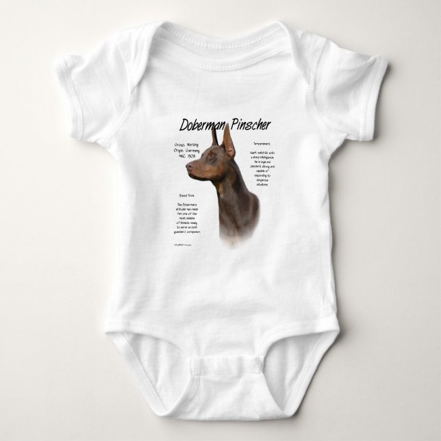 Red Doberman History Tee Shirt (Framsida)