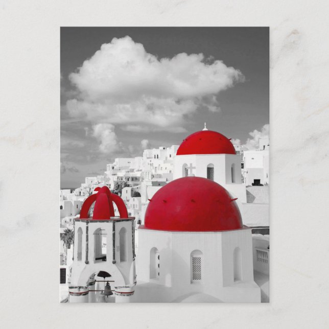 Red Dome Grethodox Mykonos Church Vykort (Framsida)