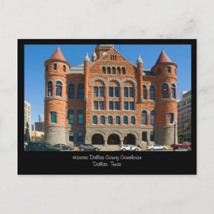 Red Domstol Downtown Dallas Texas Postcard Vykort
