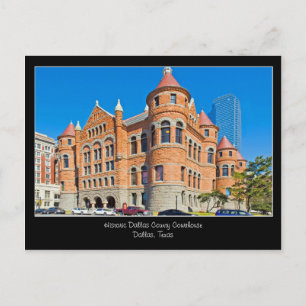 Red Domstol Downtown Dallas Texas Postcard Vykort