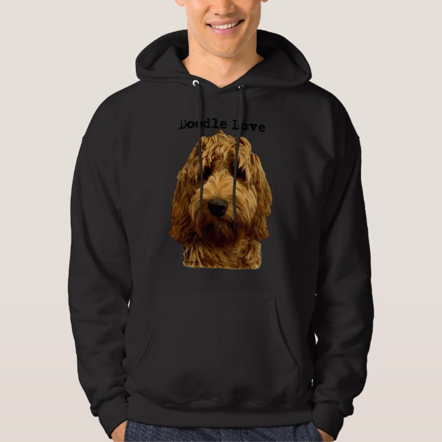Red Doodle Hund Hoodie (Framsida)