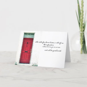 RED DOOR-gratulationskort Tack Kort