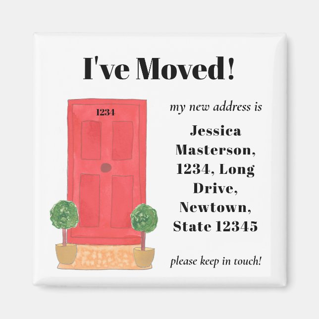 Red Door jag har Flyttat Magnet (Framsidan)