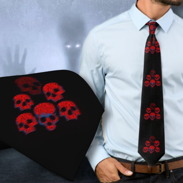 Red Döskallars Black Halloween Goth Tie Slips (Skapare uppladdad)