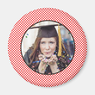 Red Dots Black Trim Photo Ram Magnet