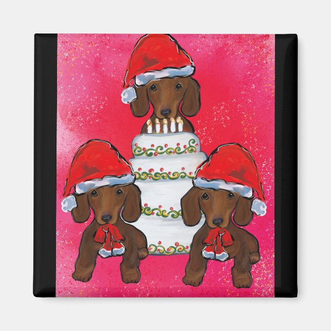 Red Doxies jul Magnet (Framsidan)