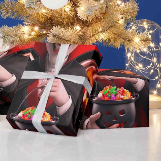 Red Dracula Roligt som talas för Halloween Presentpapper (Helgdagar)