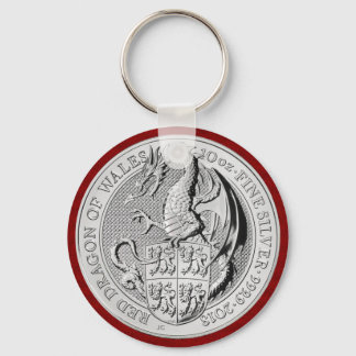 RED DRAGON 0F WALES COIN NYCKELRING