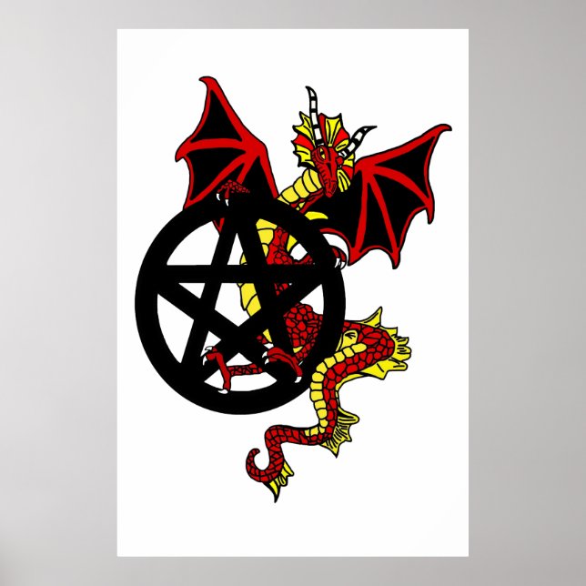 Red Dragon and Pentacle Poster (Framsidan)