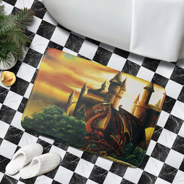 Red Dragon Castle Fantasy Badrumsmatta (Skapare uppladdad)