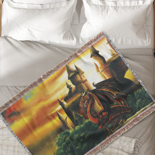 Red Dragon Castle Fantasy Filt