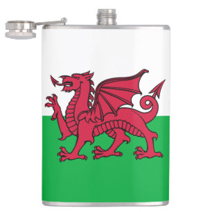 Red Dragon Celtic Flagga of Wales & Welsh Fickplunta