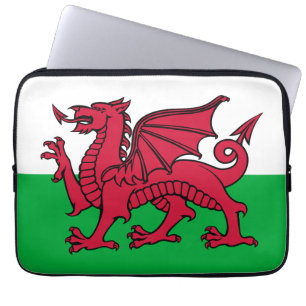 Red Dragon Celtic Flagga of Wales & Welsh Laptop Fodral