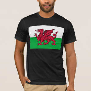 Red Dragon Celtic Flagga of Wales & Welsh T Shirt