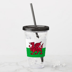 Red Dragon Celtic Flagga of Wales & Welsh Take Away Mugg