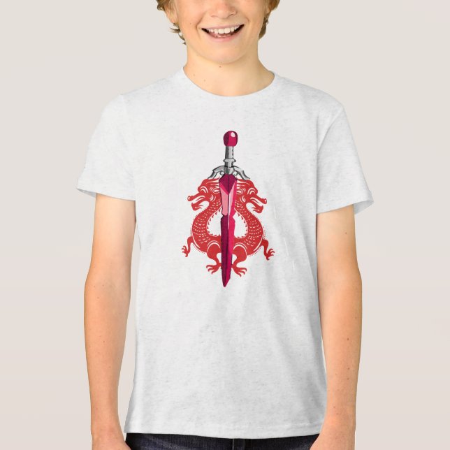 Red Dragon Crest Blade T Shirt (Framsida)