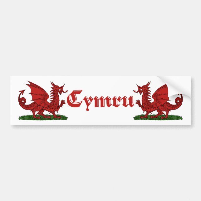 Red Dragon Cymru Bildekal (Framsidan)