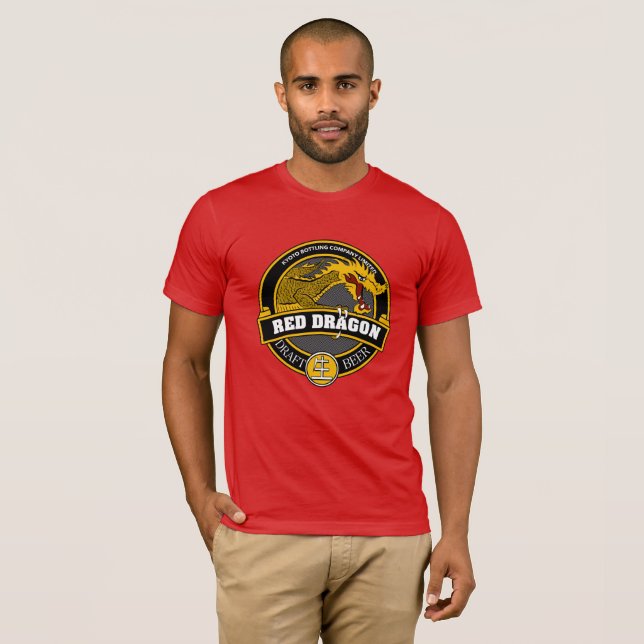 Red Dragon Draft Beer T Shirt (Hel framsida)