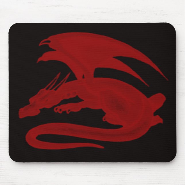 Red Dragon Drakon Maionios Mouse Pad Musmatta (Framsidan)