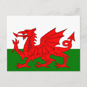 Red Dragon [Flagga of Wales] Vykort