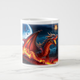 Red Dragon Full Moon Coffee Mugg Jumbo Mugg