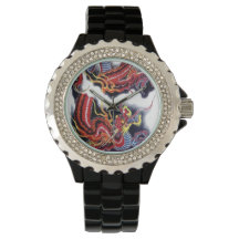 Red Dragon Japansk Tattodesign Watch