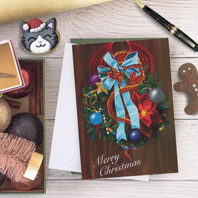 Red Dragon-julen Helgkort (Skapare uppladdad)