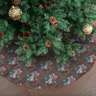 Red Dragon-julen Julgransmatta Borstad Polyester