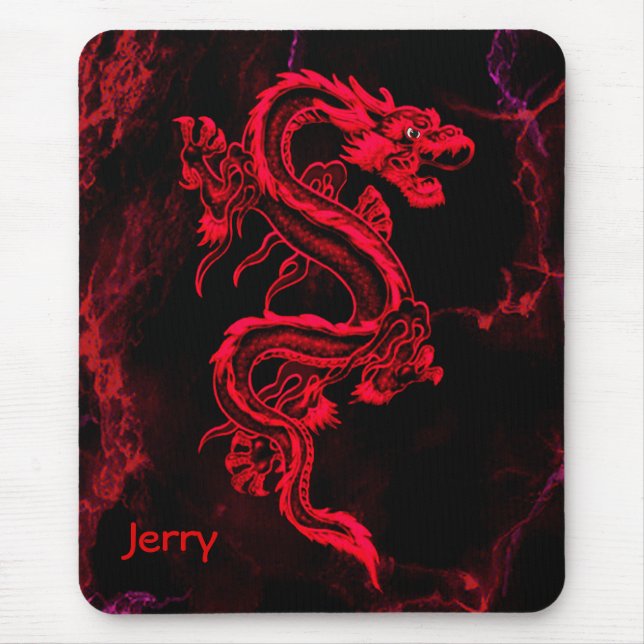 Red Dragon Mousepad Musmatta (Framsidan)