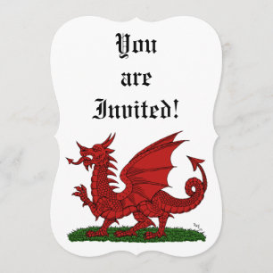 Red Dragon of Wales Inbjudningar