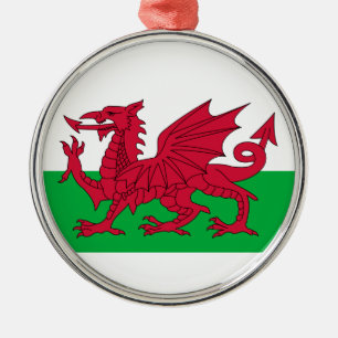 Red Dragon of Wales Julgran Ornament