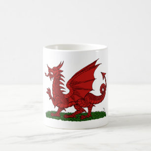 Red Dragon of Wales Kaffemugg