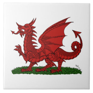 Red Dragon of Wales Kakelplatta