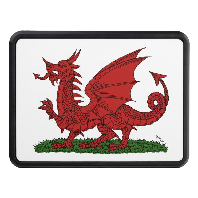 Red Dragon of Wales Skydd För Dragkrok (Framsidan)