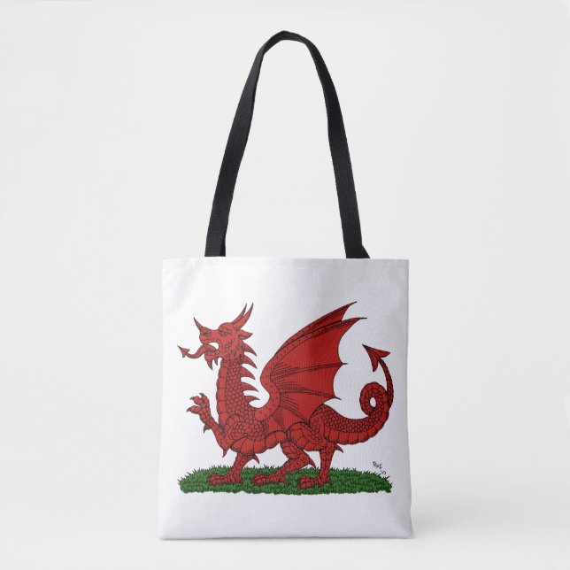 Red Dragon of Wales Tygkasse (Framsida)